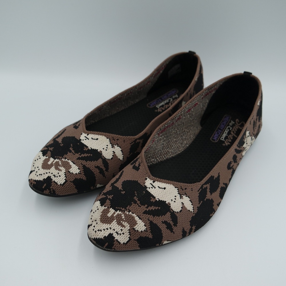 Skechers Cleo 2.0 Love Spell Floral Knit Flats Womens Size 11 Workwear Boho